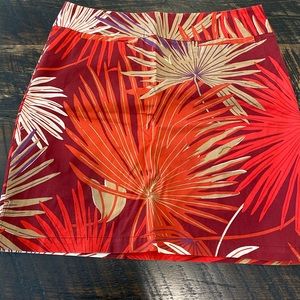 Gap stretch palm frond skirt with front pocket